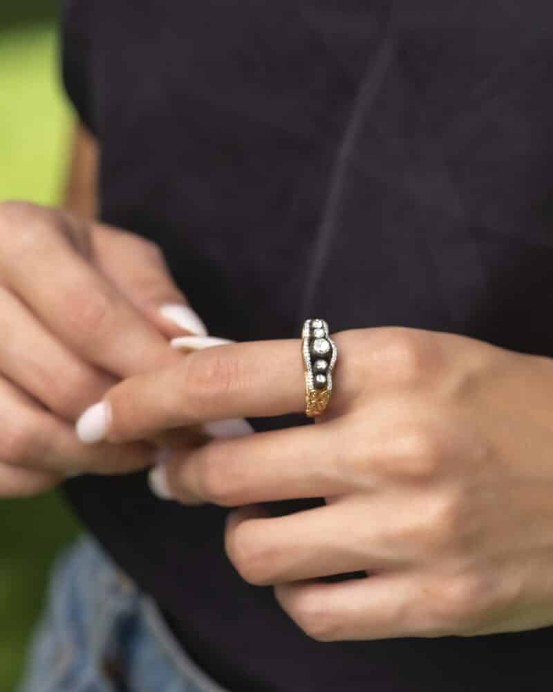 Elmas Beştaş Yüzük 0,14 Karat - Görsel 4
