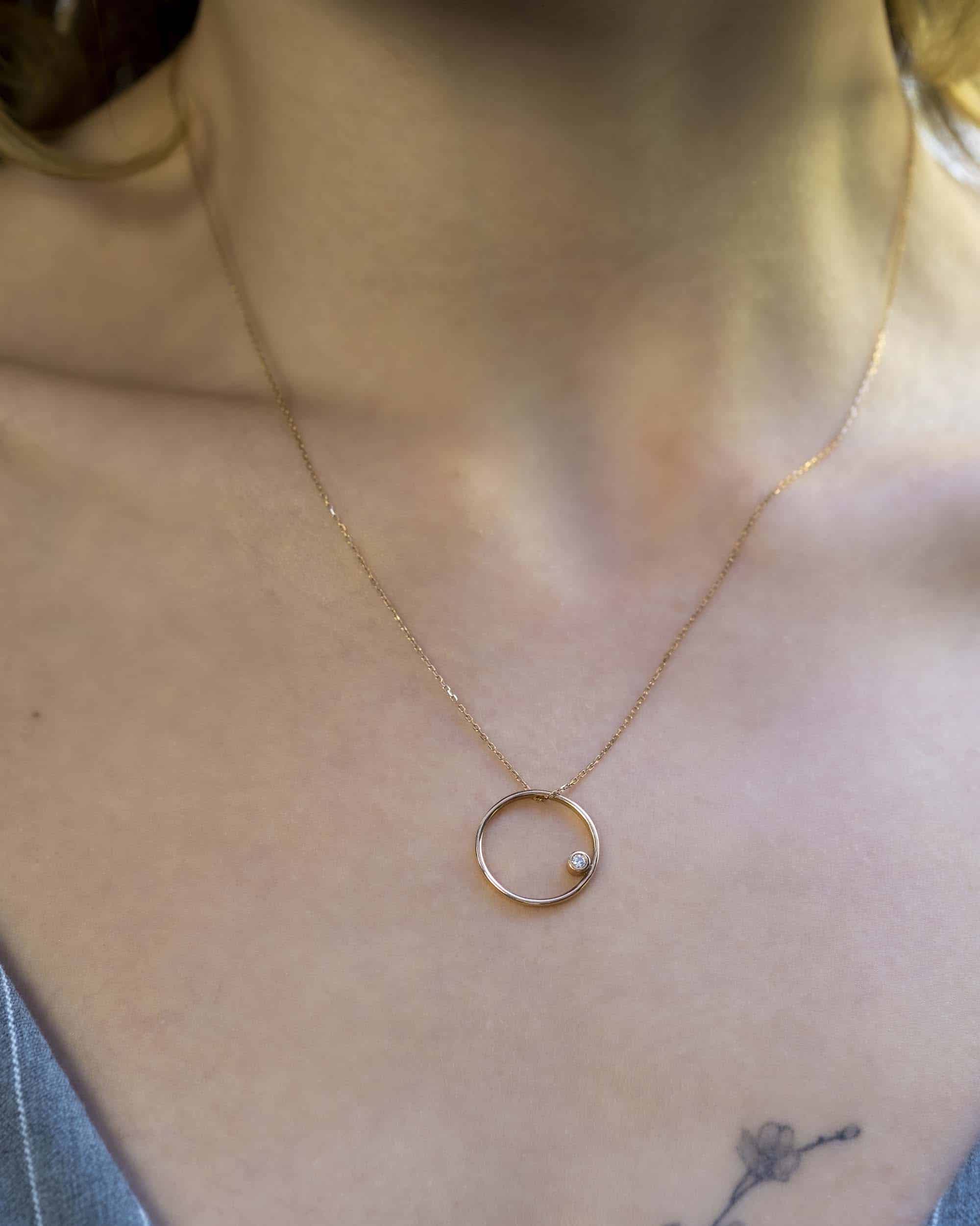 Pırlanta Kolye 0,04 Karat