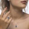 Pırlantalı London Topaz Yüzük 1,76 Karat